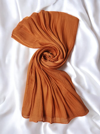 Organza Hijab - Rust Orange