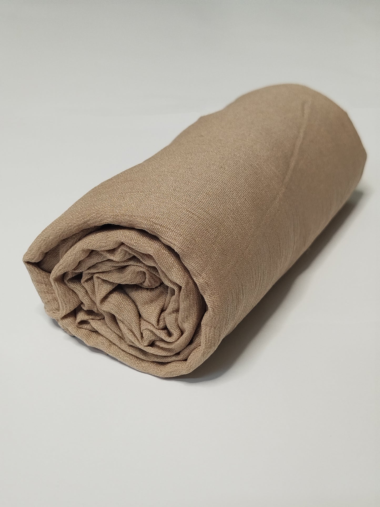 Textured Cotton Hijab: Taupe Beige