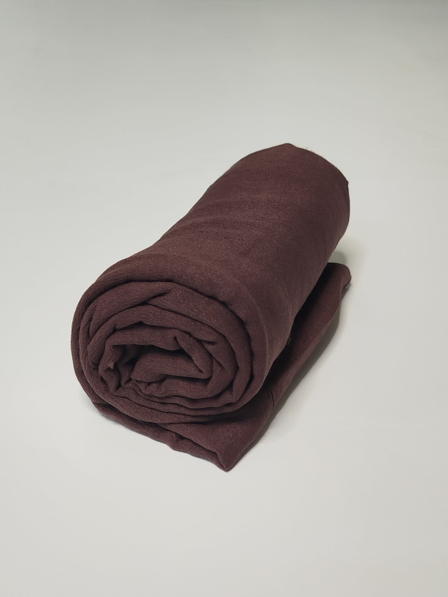 Textured Cotton Hijab: Dark Cocoa