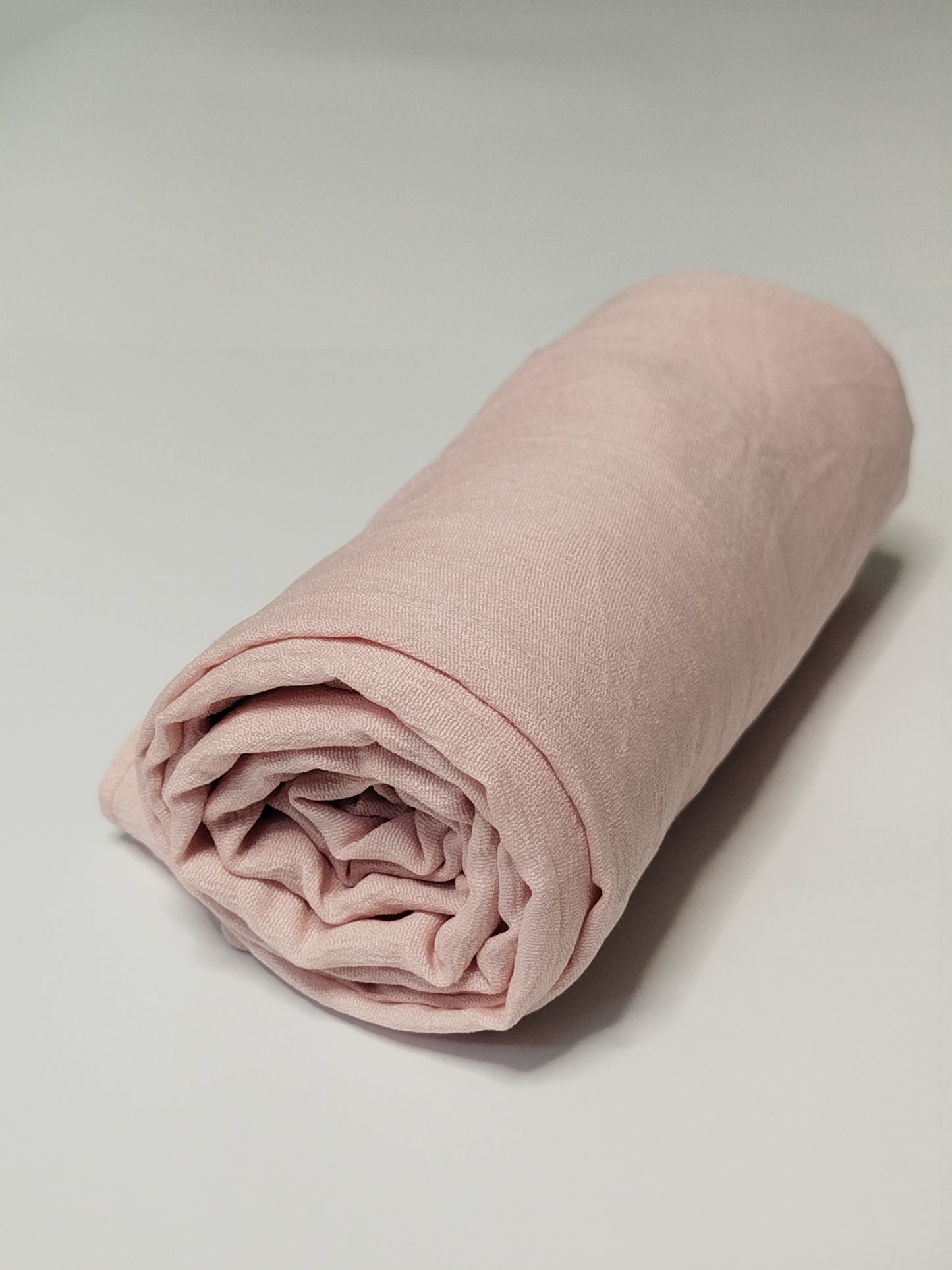 Textured Cotton Hijab: Soft Pink