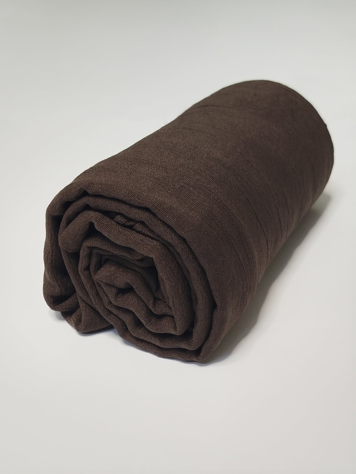 Textured Cotton Hijab: Chocolate Brown