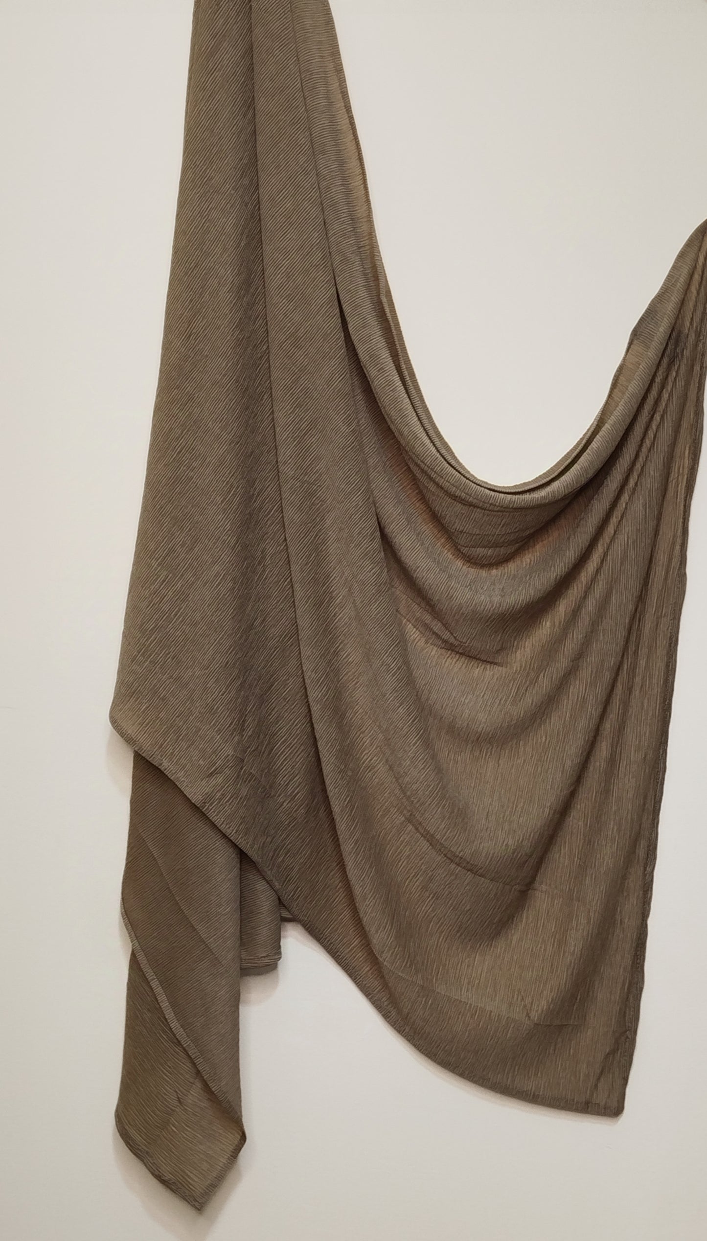 Pleated Jersey Hijabs - Olive Sand