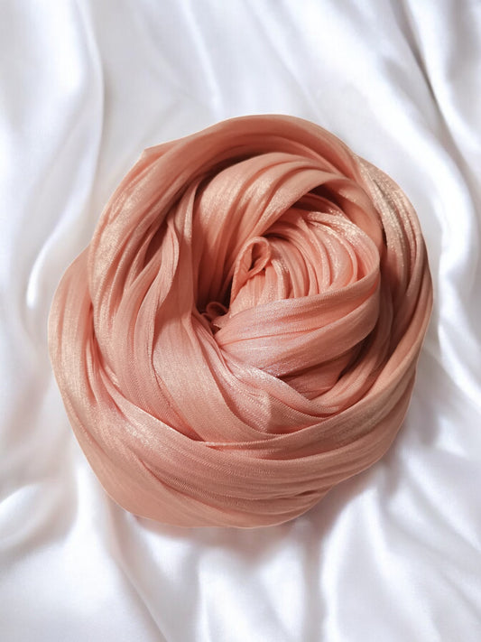 Organza Hijab - Soft Peach