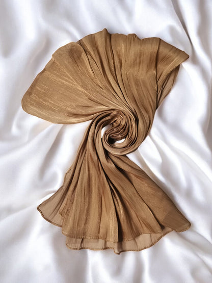 Organza Hijab - Golden Brown