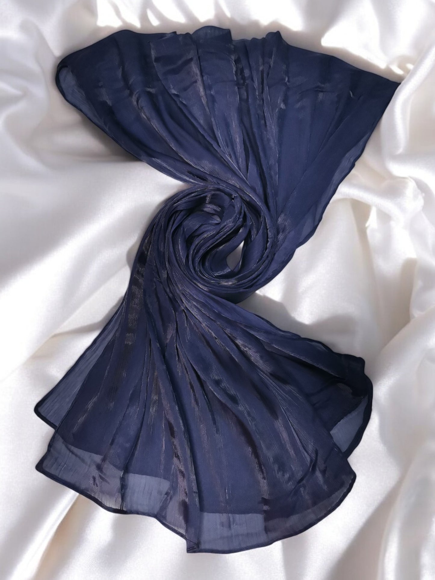 Organza Hijab - Navy Blue