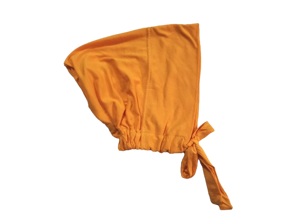 Yellow Underscarve Cap With Tie Back Closure